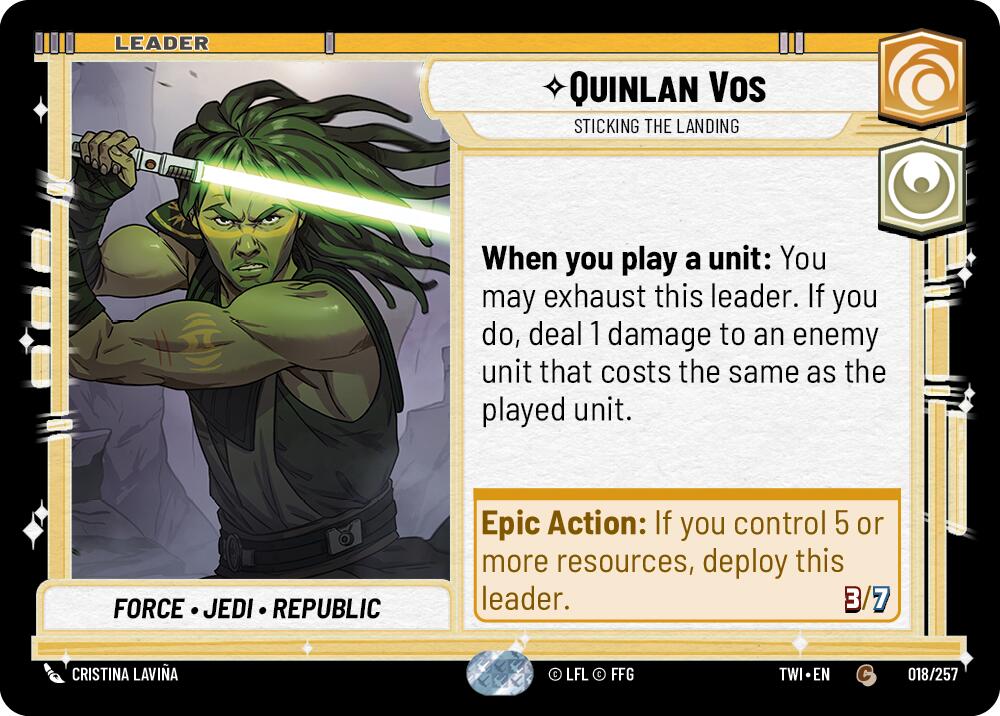 Quinlan Vos - Sticking the Landing (018/257) (018/257) [Twilight of the Republic]