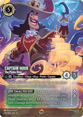 Captain Hook - The Pirate King (Enchanted) (215/204) [Reign of Jafar]