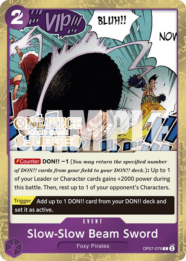Slow-Slow Beam Sword (Judge Pack Vol. 6) [One Piece Promotion Cards]