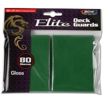 Elite Deck Guards - Glossy Standard - Green (80-Pack)