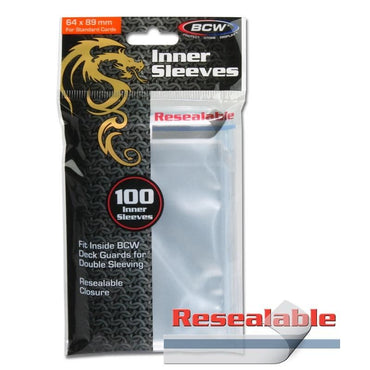 BCW Resealable Inner Standard - Clear (100-Pack)