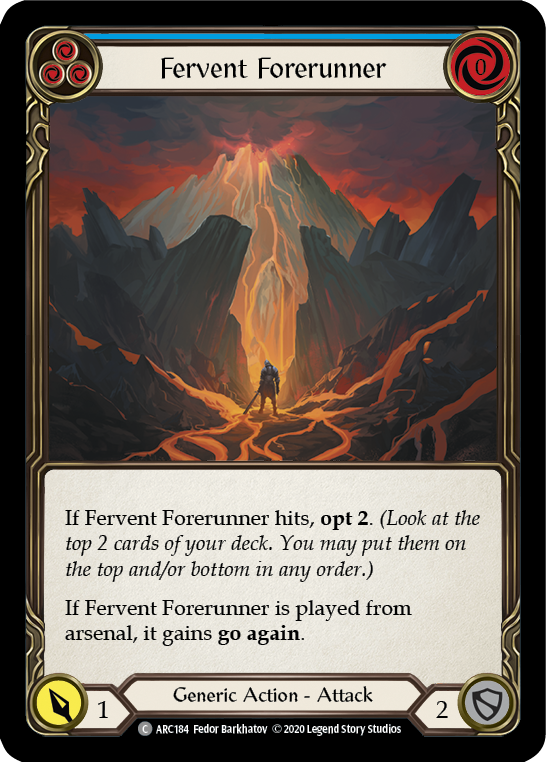 Fervent Forerunner (Blue) [ARC184] Unlimited Rainbow Foil