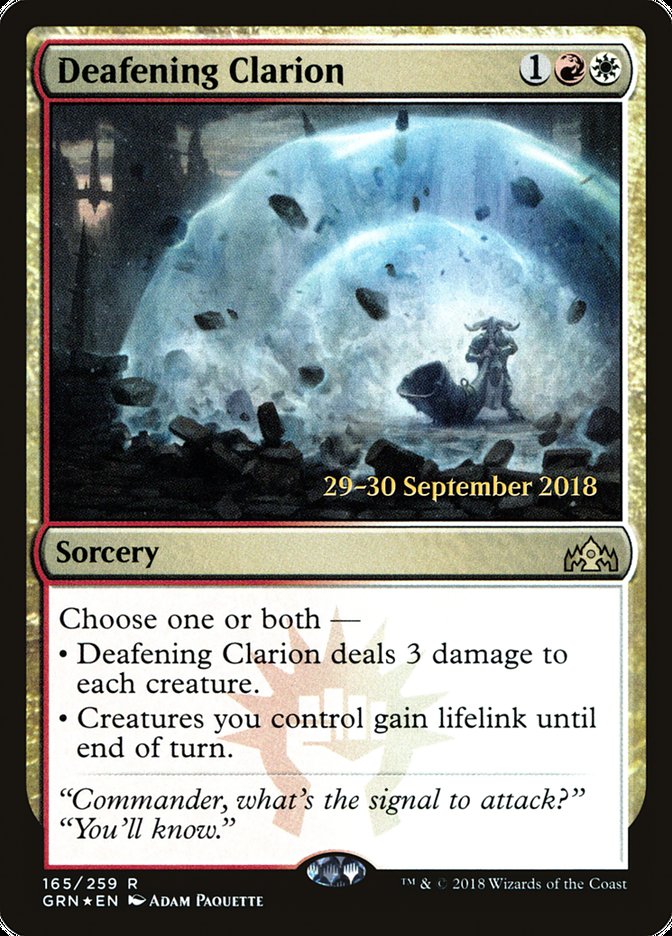 Deafening Clarion  [Guilds of Ravnica Prerelease Promos]