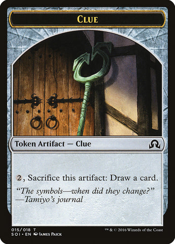 Clue (015/018) [Shadows over Innistrad Tokens]