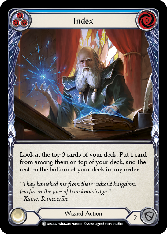 Index (Blue) [ARC137] Unlimited Rainbow Foil