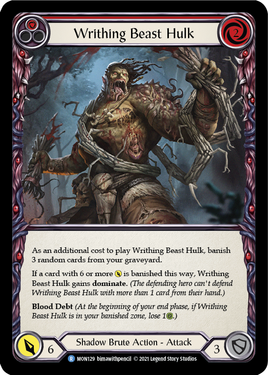 Writhing Beast Hulk (Red) [MON129] 1st Edition Normal