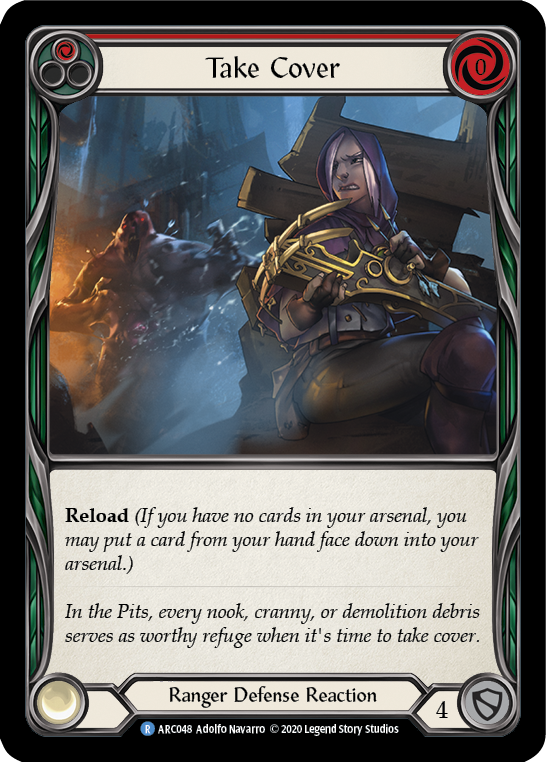 Take Cover (Red) [ARC048] Unlimited Rainbow Foil