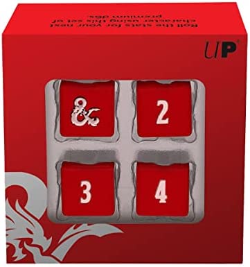 Dungeons & Dragons: Heavy Metal Red And White D6 Dice Set