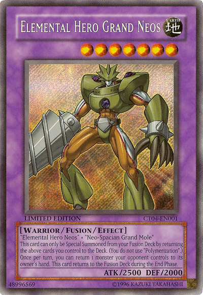 yugioh elemental hero support cards Elemental Hero Grand Neos [CT04-EN001] Secret Rare