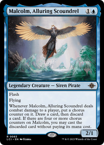 Malcolm, Alluring Scoundrel (Promo Pack) [The Lost Caverns of Ixalan Promos]