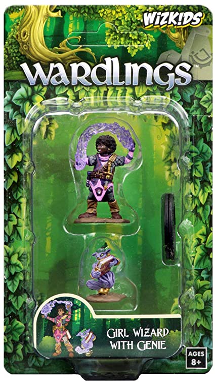 Wardlings Miniatures: Girl Wizard with Genie