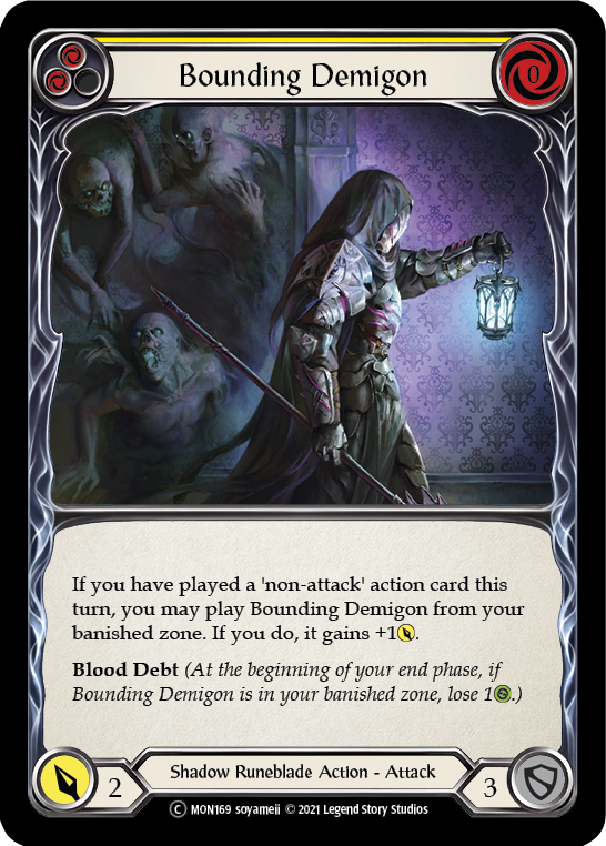 Bounding Demigon (Yellow) (Rainbow Foil) [U-MON169-RF] Unlimited Edition Rainbow Foil