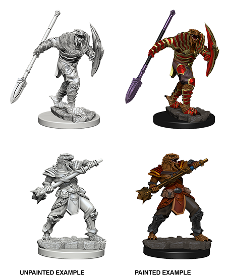 Dungeons & Dragons Nolzurs Marvelous Unpainted Miniatures: W5 Dragonborn Male Fighter with Spear