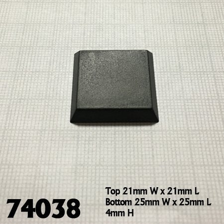 Reaper Miniatures - 1" Square Plastic Flat Top Base (20)