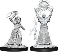 Dungeons & Dragons Nolzurs Marvelous Unpainted Miniatures - Drow Mage & Drow Priestess