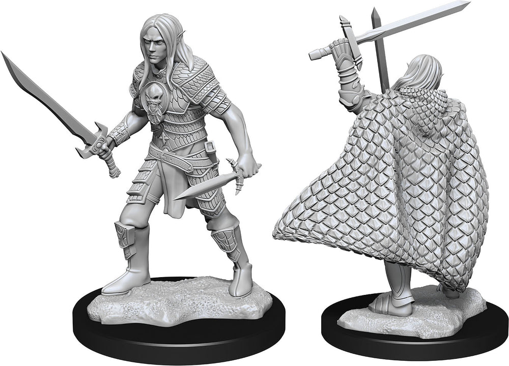 Pathfinder Deep Cuts Unpainted Miniatures: Elf Fighter Male