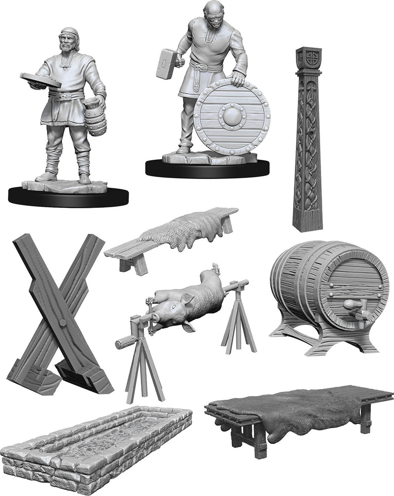WizKids Deep Cuts Unpainted Miniatures: Vikings