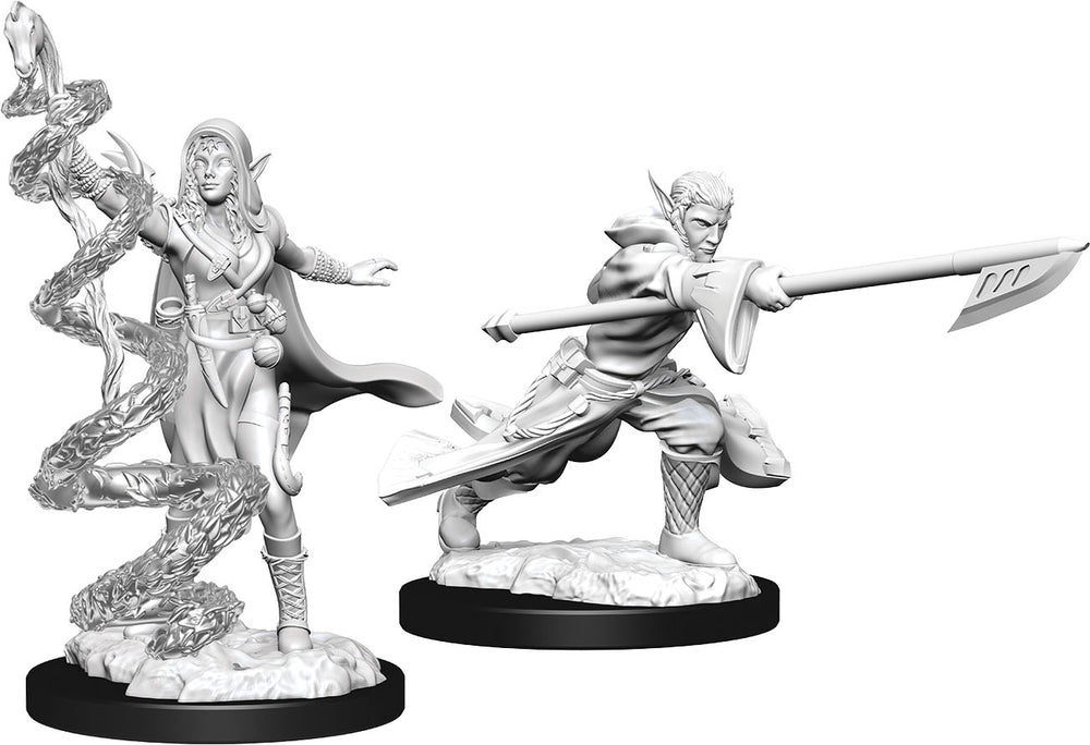 Magic the Gathering Unpainted Miniatures: Joraga Warcaller & Joraga Treespeaker (Elves)