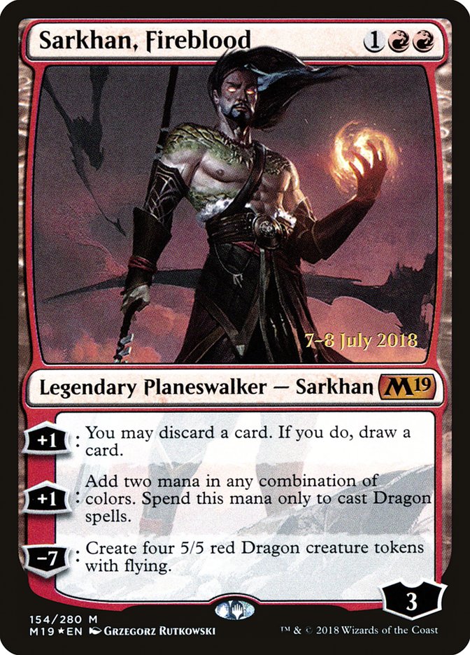 Sarkhan, Fireblood  [Core Set 2019 Prerelease Promos]