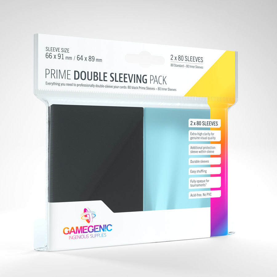 Gamegenic Prime Double Sleeve Pack, 80-Pack