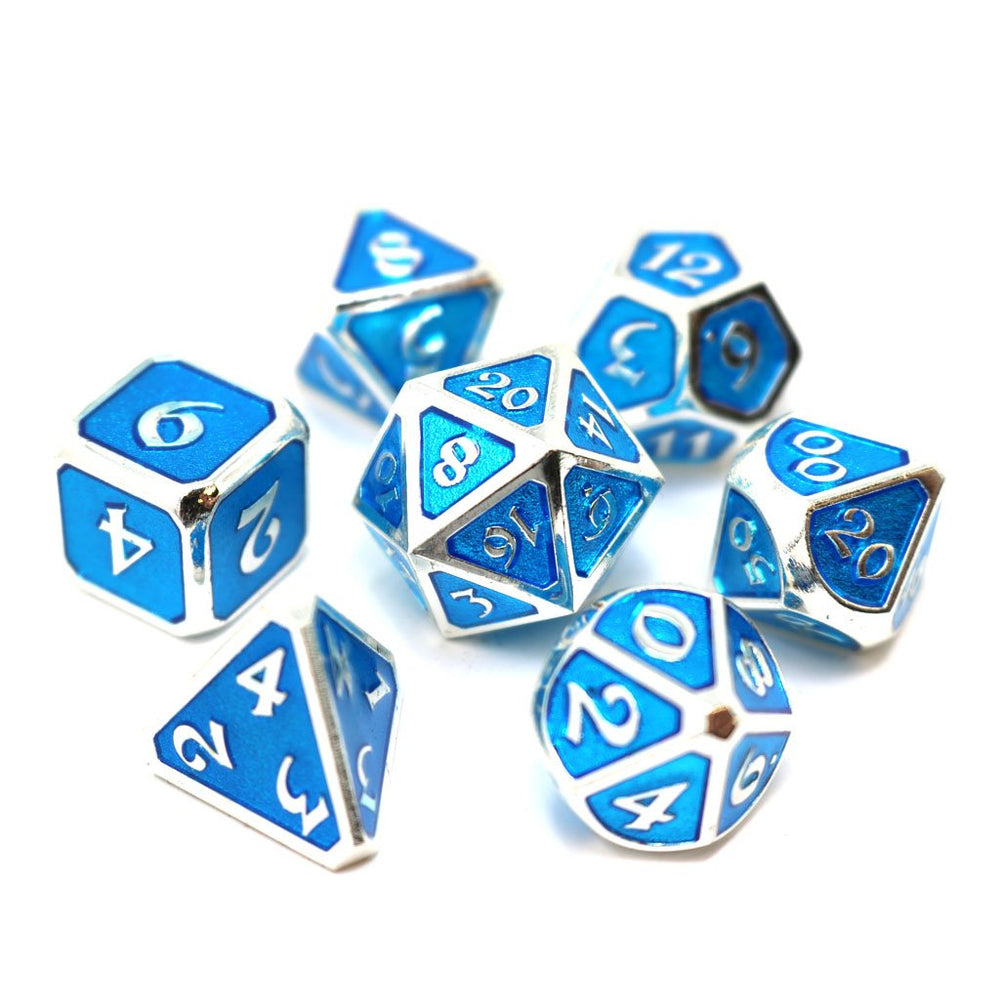 Die Hard Dice - Mythica Platinum Aquamarine Metal Die Set