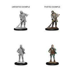 Pathfinder Deep Cuts Unpainted Miniatures: W4 Towns People (Farmer/Aristocrat)