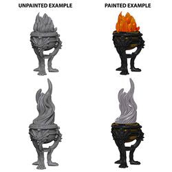 WizKids Deep Cuts Unpainted Miniatures: W4 Braziers