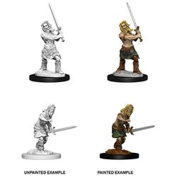 Pathfinder Deep Cuts Unpainted Miniatures: W6 Human Male Barbarian