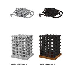 WizKids Deep Cuts Unpainted Miniatures: W6 Cage & Chains