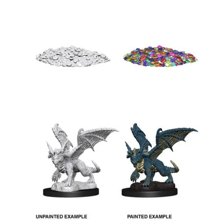 Dungeons & Dragons Nolzurs Marvelous Unpainted Miniatures: W10 Blue Dragon Wyrmling