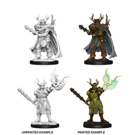 Pathfinder Deep Cuts Unpainted Miniatures: W10 Male Half-Orc Druid