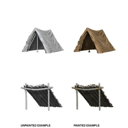 WizKids Deep Cuts Unpainted Miniatures: W10 Tent & Lean-To