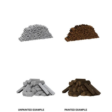 WizKids Deep Cuts Unpainted Miniatures: W10 Piles of Wood