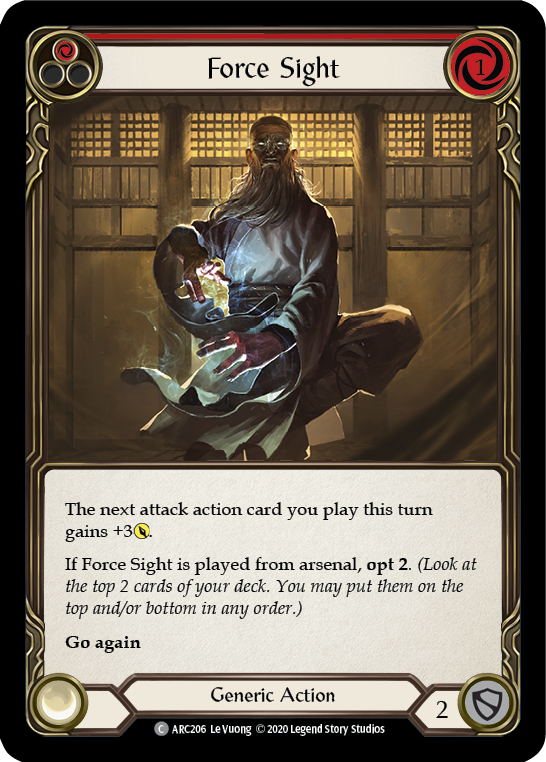 Force Sight (Red) [ARC206] Unlimited Rainbow Foil