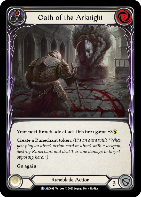 Oath of the Arknight (Red) [ARC091] Unlimited Rainbow Foil