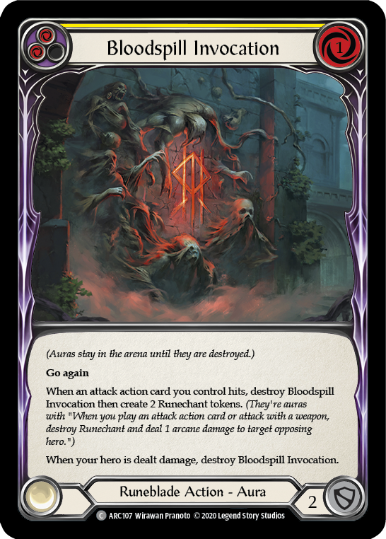 Bloodspill Invocation (Yellow) [ARC107] Unlimited Rainbow Foil