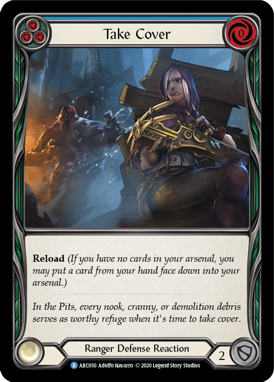 Take Cover (Blue) [ARC050] Unlimited Rainbow Foil
