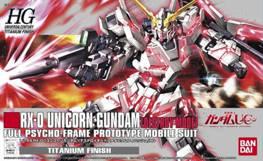 HGUC 1/144 RX-0 Unicorn Gundam (Destroy Mode) Titanium Finish