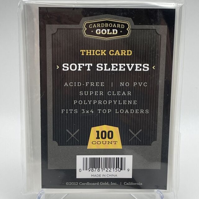Cardboard Gold Thick Card Soft Sleeves - 100ct
