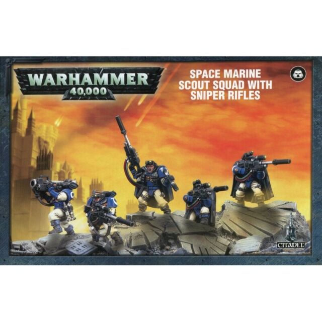 Warhammer: 40K - Space Marine Scout Squad With Sniper Rifles